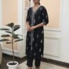 Negchar Black Border Straight Kurta Set