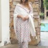 Negchar Chooti Buti Handblock Print Straight Kurta set Of three
