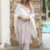 Negchar Chooti Buti Handblock Print Straight Kurta set Of three