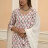 Negchar Chooti Buti Handblock Print Straight Kurta set Of three