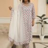 Negchar Chooti Buti Handblock Print Straight Kurta set Of three