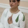 Negchar -green leaf Handblock print tire anarkali set Set of 3