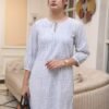 Negchar Striped Linen Kurta with Parallel Pajama Set