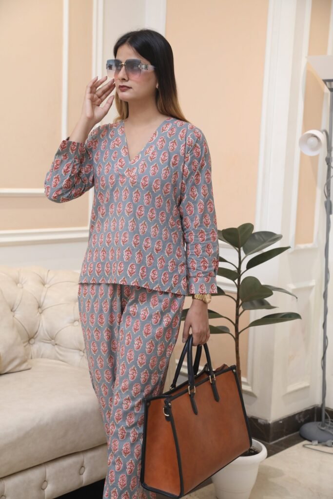 BD9A2319-_1 Negchar- Dark Grey HBB Print co.ord Set of 2
