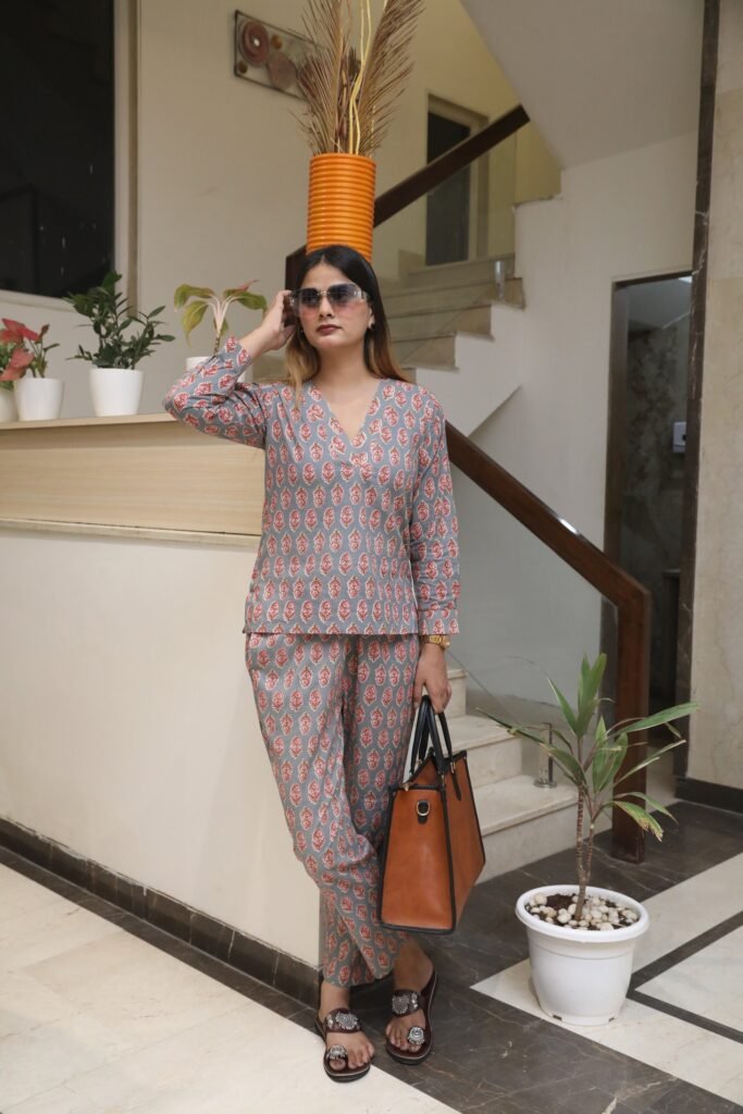 BD9A2328-_1 Negchar- Dark Grey HBB Print co.ord Set of 2